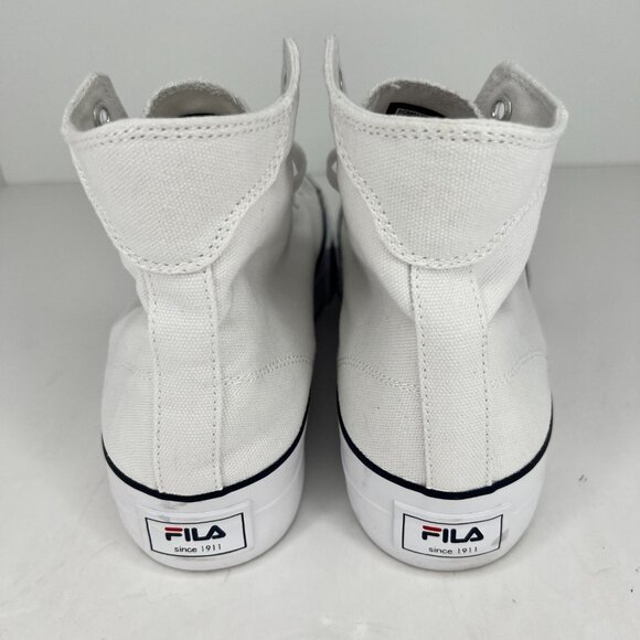 Fila Womens 5CM01781-125 White Hi Top Canvas Lace Up Size 10 Casual Sneakers - Picture 3 of 9